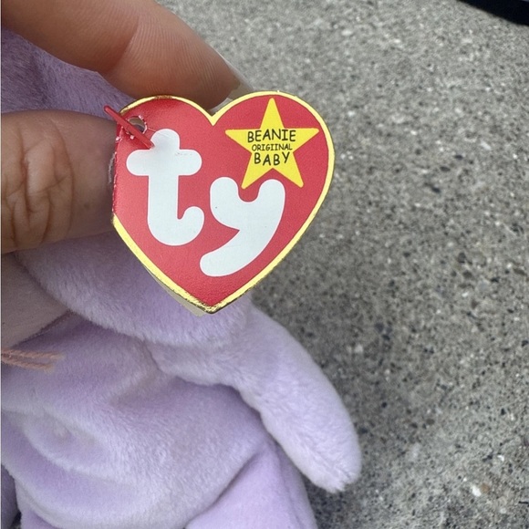 Retired TY Beanie Baby 1996 FLOPPITY Bunny with Multiple Rare Tag Errors - Picture 3 of 9